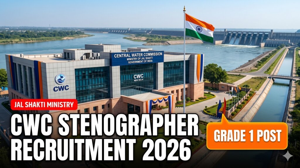 Central Water Commission Stenographer Grade 1 Recruitment 2026 — Ministry of Jal Shakti Apply Online at cwc.gov.in