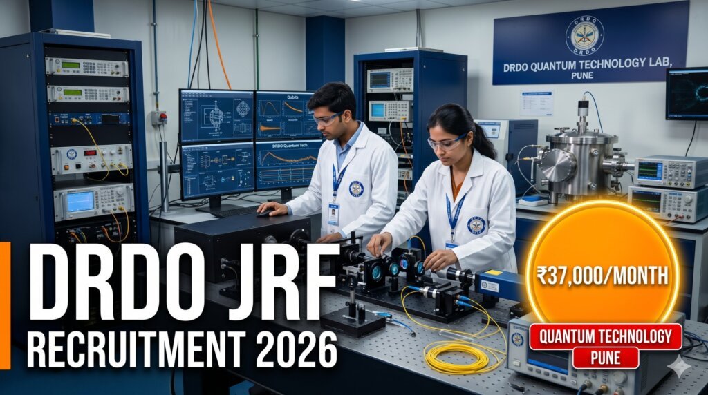 DRDO DYSL-QT Junior Research Fellowship 2026 — JRF Electronics Pune Stipend ₹37,000 Per Month Apply Now